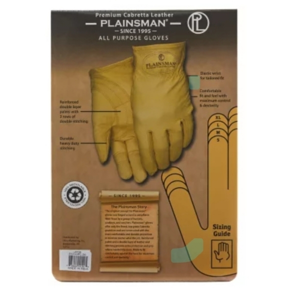 Plainsman Cabretta Leather Gloves, Large, 2 Pairs - Picture 2 of 2